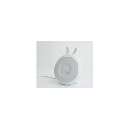 Rabbit & Friends Dětská lampička s budíkem | Bílá