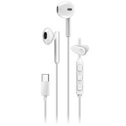 GENIUS Sluchátka HS-M366, mikrofon, USB-C, bílá
