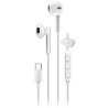 GENIUS Sluchátka HS-M366, mikrofon, USB-C, bílá