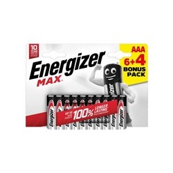 Energizer LR03/10 Max AAA 6+4 zdarma