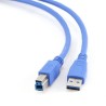 GEMBIRD Kabel USB 3.0 A-B propojovací 1,8m (modrý)
