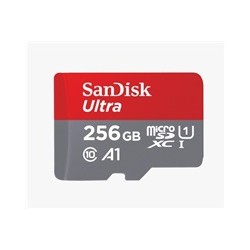 SanDisk MicroSDXC karta 256GB Ultra (100MB/s, Class 10, Android) + adaptér