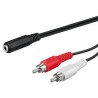 PREMIUMCORD Kabel audio 3,5mm Jack - 2x Cinch 1,5m (F/M, stereo)