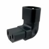 Adaptér vertikálně úhlový IEC C13 na IEC C14 napětí 230V, 10A