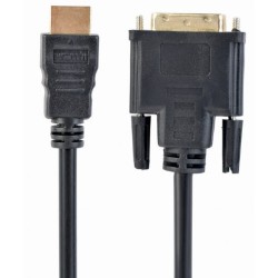 GEMBIRD Kabel HDMI - DVI 3m (M/M, DVI-D, Single Link, zlacené kontakty, stíněný)