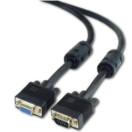 GEMBIRD Kabel VGA prodlužovací 1,8m, černý (HD15M/F, dvojité stínění, feritová jádra)