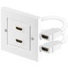 PREMIUMCORD Zásuvka HDMI zásuvka v panelu 2x HDMI A - HDMI A Female/Female