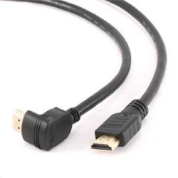 GEMBIRD Kabel HDMI - HDMI 1.8m, 90° konektor (v1.4, M/M, zlacené kontakty, úhlový, stíněný)