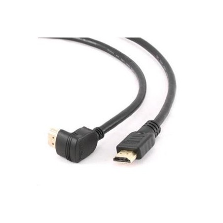 GEMBIRD Kabel HDMI - HDMI 1.8m, 90° konektor (v1.4, M/M, zlacené kontakty, úhlový, stíněný)