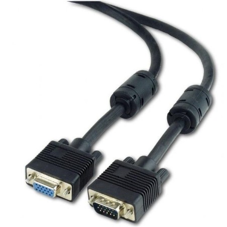 GEMBIRD Kabel VGA prodlužovací 3m, černý (15 F/F, dvojité stínění, feritová jádra)