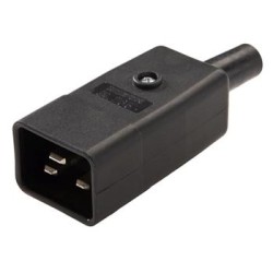 PREMIUMCORD Konektor napájecí 230V na kabel (samec, IEC C20)