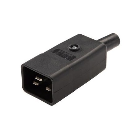 PREMIUMCORD Konektor napájecí 230V na kabel (samec, IEC C20)