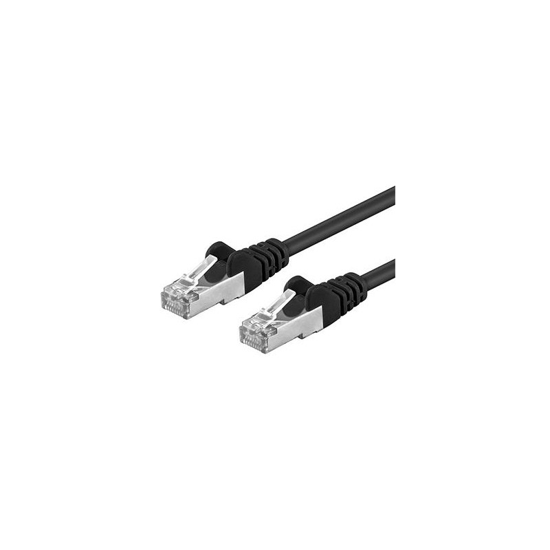PREMIUMCORD Patch kabel CAT6a S-FTP, RJ45-RJ45, AWG 26/7 7m černá