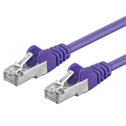 PREMIUMCORD Patch kabel CAT6a S-FTP, RJ45-RJ45, AWG 26/7 10m fialová