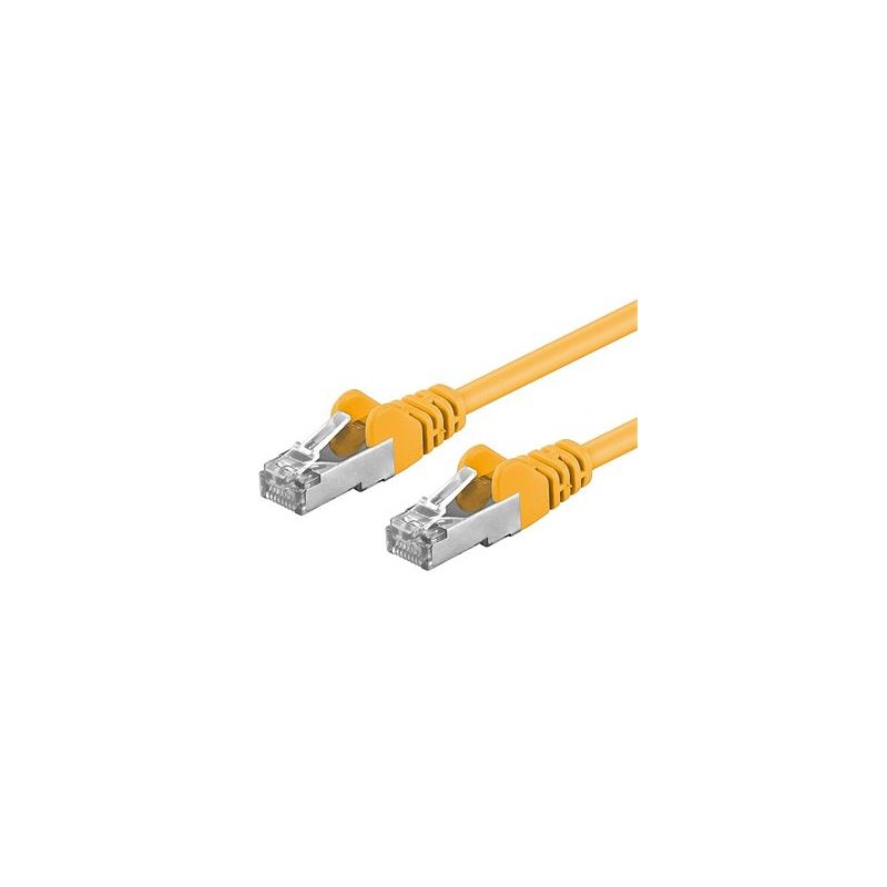 PREMIUMCORD Patch kabel CAT6a S-FTP, RJ45-RJ45, AWG 26/7 10m žlutá