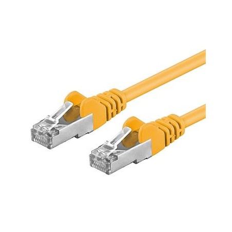 PREMIUMCORD Patch kabel CAT6a S-FTP, RJ45-RJ45, AWG 26/7 10m žlutá
