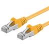 PREMIUMCORD Patch kabel CAT6a S-FTP, RJ45-RJ45, AWG 26/7 10m žlutá
