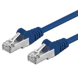 PREMIUMCORD Patch kabel CAT6a S-FTP, RJ45-RJ45, AWG 26/7 7m modrá