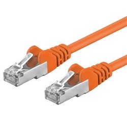PREMIUMCORD Patch kabel CAT6a S-FTP, RJ45-RJ45, AWG 26/7 2m oranžová