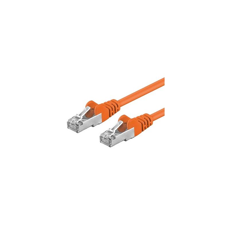 PREMIUMCORD Patch kabel CAT6a S-FTP, RJ45-RJ45, AWG 26/7 2m oranžová