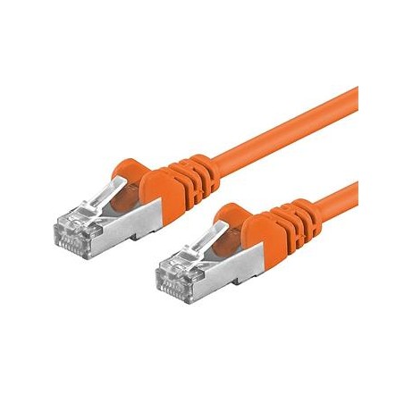 PREMIUMCORD Patch kabel CAT6a S-FTP, RJ45-RJ45, AWG 26/7 2m oranžová