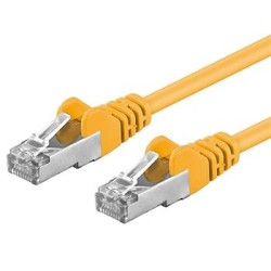PREMIUMCORD Patch kabel CAT6a S-FTP, RJ45-RJ45, AWG 26/7 7m žlutá