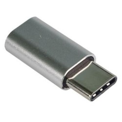 PREMIUMCORD Adaptér USB 3.1 C/male - USB 2.0 Micro-B/female, stříbrný