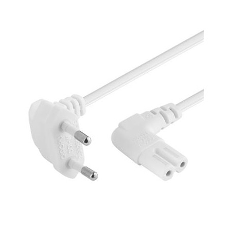PREMIUMCORD Kabel síťový 230V k magnetofonu se zahnutými konektory 2m