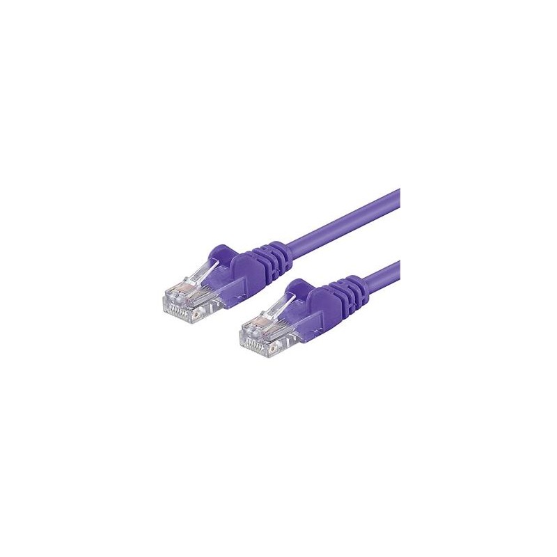 PREMIUMCORD Patch kabel UTP RJ45-RJ45 CAT5e 10m fialová
