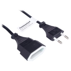 PREMIUMCORD Kabel síťový 230V, prodlužovací dvojvidlice, 5m