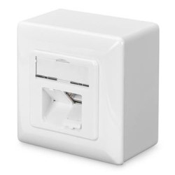 Zásuvka 2xRJ45 na omítku, STP Cat6