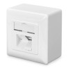Zásuvka 2xRJ45 na omítku, STP Cat6