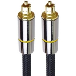 PremiumCord optický audio kabel Toslink, OD:7mm, Gold-metal design + Nylon, 0.5m