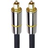 PremiumCord optický audio kabel Toslink, OD:7mm, Gold-metal design + Nylon, 1m