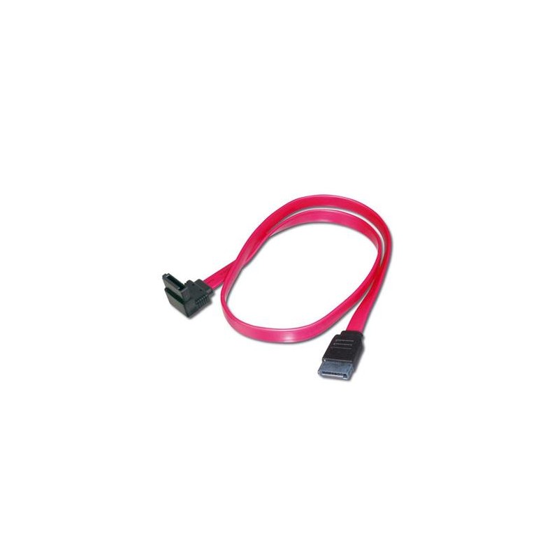 PREMIUMCORD Kabel SATA 0,5m 1x90°+1x rovný konektor