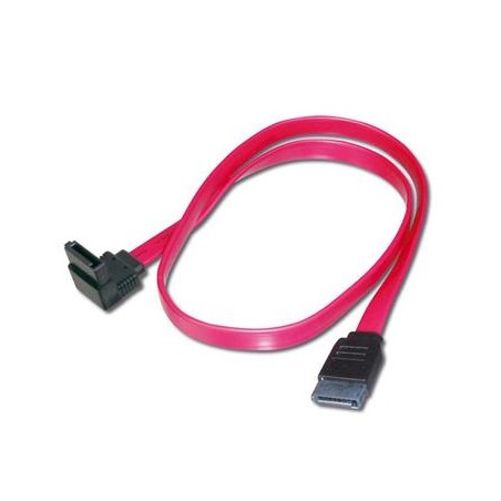 PREMIUMCORD Kabel SATA 0,5m 1x90°+1x rovný konektor