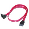 PREMIUMCORD Kabel SATA 0,5m 1x90°+1x rovný konektor