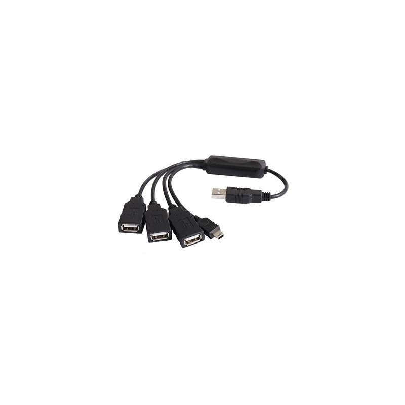 PremiumCord USB2.0 HUB 4-portový Black cable