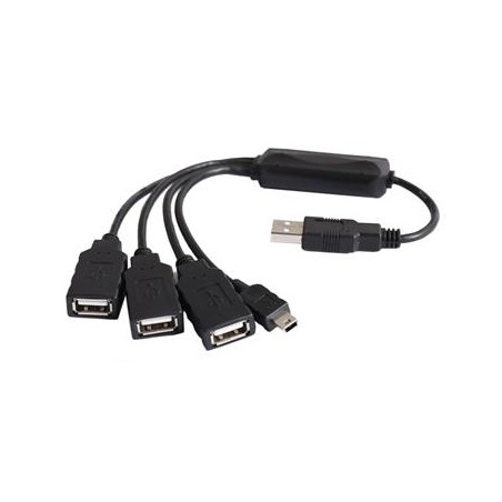 PremiumCord USB2.0 HUB 4-portový Black cable