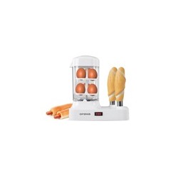 Orava HM-03 hotdogovač s nádstavcem na vaření vajec, 340 W, pro 6 párků, bílá