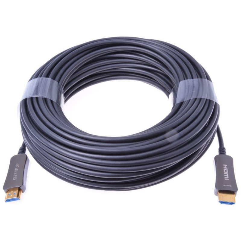 PREMIUMCORD Kabel HDMI optický fiber High Speed with Ether. 4K@60Hz, 100m, M/M, zlacené konektory