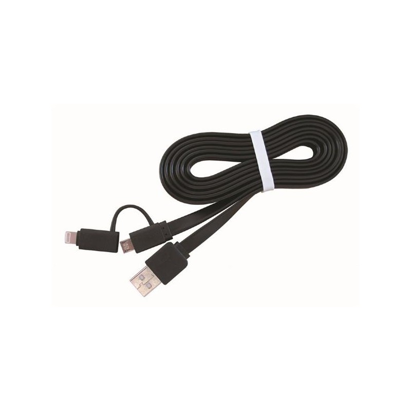 GEMBIRD USB 2.0 COMBO, MicroUSB + Lightning, 1m, černý