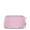 Smeg TSF02PKEU, toustovač / topinkovač, 4 toasty, 6 úrovní opékání, zásuvka na drobky, styl. 50. let, růžový