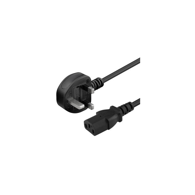 PREMIUMCORD Kabel napájecí 230V, zahnutá zástrčka pro Velkou Británii, 2m