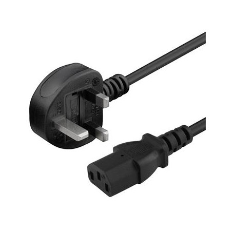 PREMIUMCORD Kabel napájecí 230V, zahnutá zástrčka pro Velkou Británii, 2m