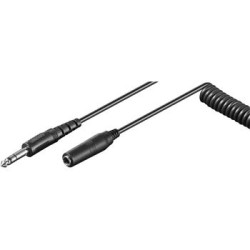 PREMIUMCORD Kabel prodlužovací audio Jack 6,3mm M/F spirálový 1m - 5m
