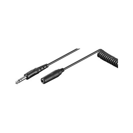 PREMIUMCORD Kabel prodlužovací audio Jack 6,3mm M/F spirálový 1m - 5m