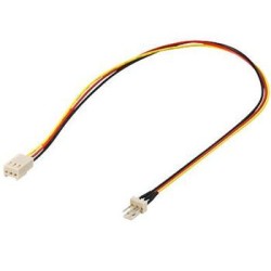 PREMIUMCORD Prodlužovací kabel k ventilátoru 3pin samec - 3pin samice , 30cm