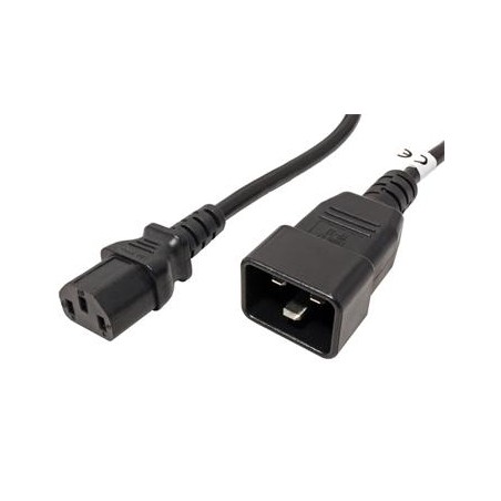 PREMIUMCORD Kabel síťový propojovací 230V 10A 1m, konektory IEC 320 C13 - IEC 320 C20