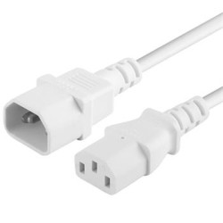 PREMIUMCORD Prodlužovací kabel síť 230V, C13-C14, bílý 3m